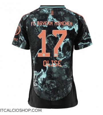 Bayern Munich Michael Olise #17 Seconda Maglia Femmina 2024-25 Manica Corta